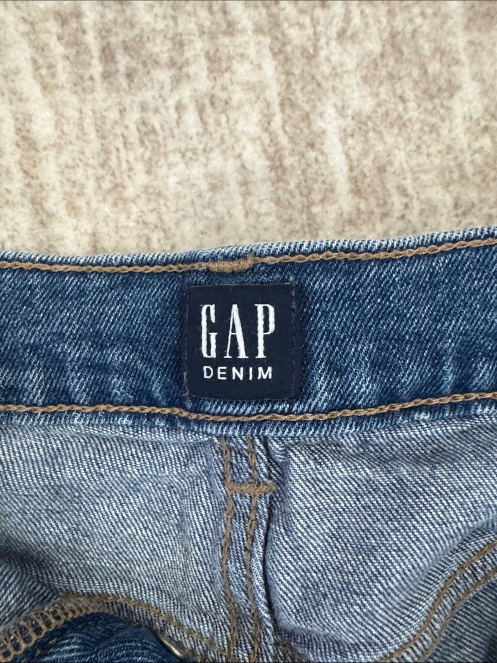 GAP Frayed Hem Distressed Denim Shorts - Blue - Picture 5 of 5